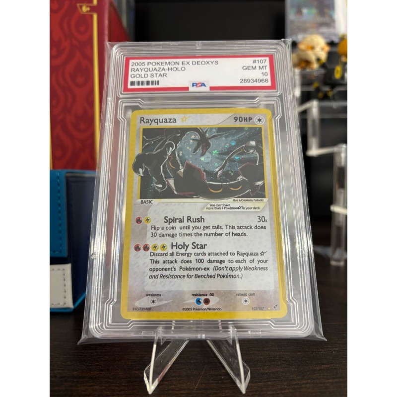 Carta Decorativa Rayquaza Gold Star